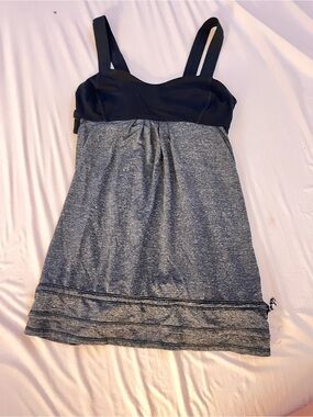 lululemon athletica Black and Gray Tank Top